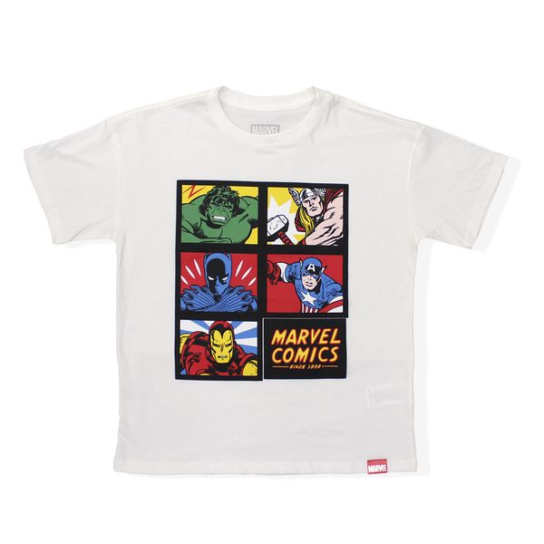 Camiseta-Manga-Corta-Beige-Niños-Marvel-12T