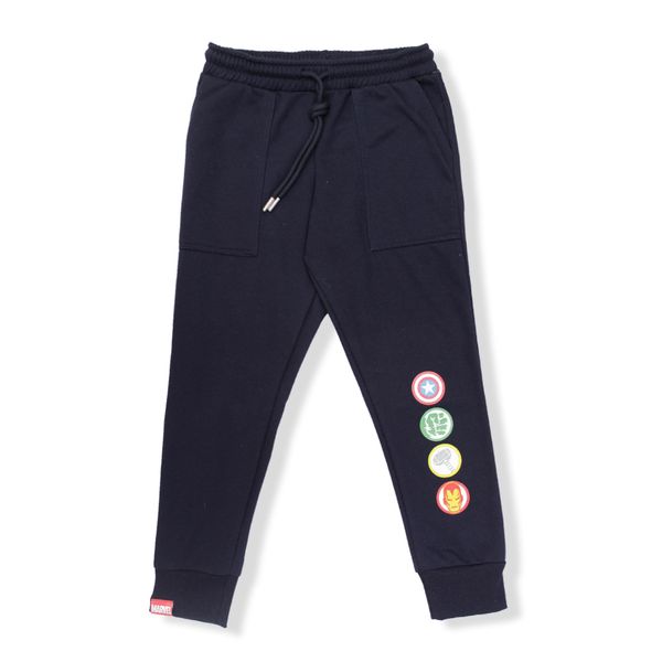 Pantalon-Jogger-con-Bolsillos-Azul-Estampado-Niños-Marvel-10T