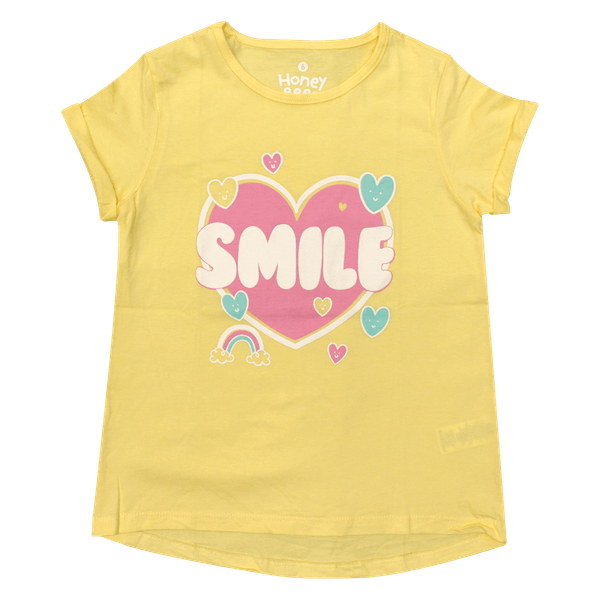 Camiseta-Manga-Corta-Smile-Amarillo-Niñas-Honey-Bees-2T