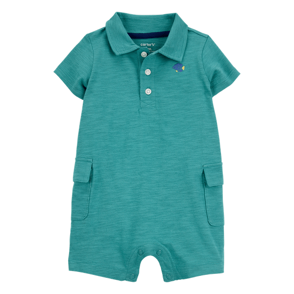 Mameluco-Manga-Corta-Turquesa-Bebes-Niños-Carter-s-12M