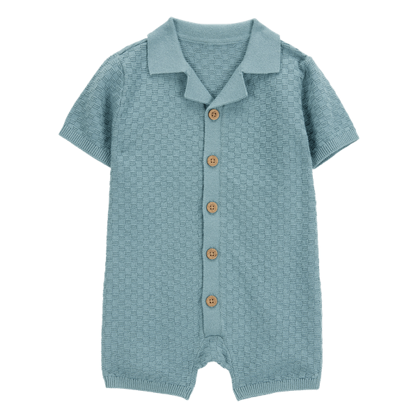 Mameluco-Manga-Corta-Botones-Azul-Bebes-Niños-Carter-s-12M