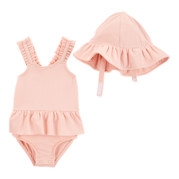 Set-Vestido-de-Baño-Enterizo-y-Sombrero-Rosado-Bebes-Niñas-Carter-s-12M