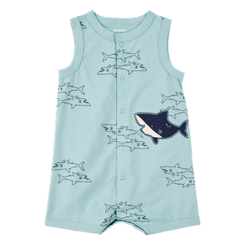 Mameluco-Manga-Sisa-Tiburones-Azul-Bebes-Niños-Carter-s-24M