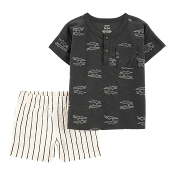 Set-Camiseta-Estampada-y-Short-Rayas-Bebes-Niños-Carter-s-18M