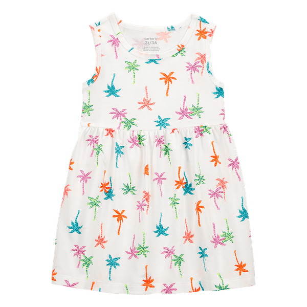 Vestido-Manga-Sisa-Palmeras-Niñas-Carter-s-3T Vestido-Manga-Sisa-Palmeras-Niñas-Carter-s-3T
