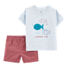 Set-Camiseta-Peces-y-Short-Niños-Carter-s-2T