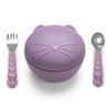 Bowl-Silicona-con-Cubiertos-350ml-Gato-Melii