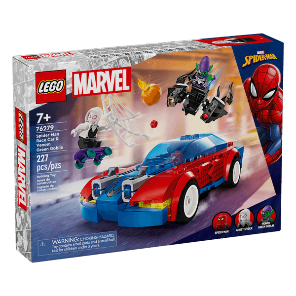 Set-Coche-Carreras-Spiderman-y-Duende-Verde-Venomizado-227-Piezas-LEGO
