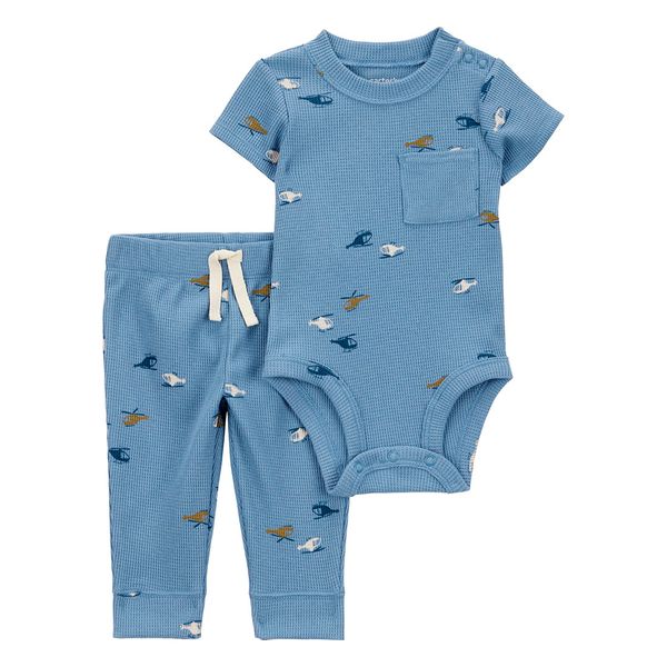 Set-Body-Manga-Corta-y-Pantalon-Azul-Niños-Carter-s-12M