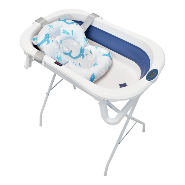 Bañera-Plegable-con-Base-Stand-Azul-Happy-Baby Bañera-Plegable-con-Base-Stand-Azul-Happy-Baby