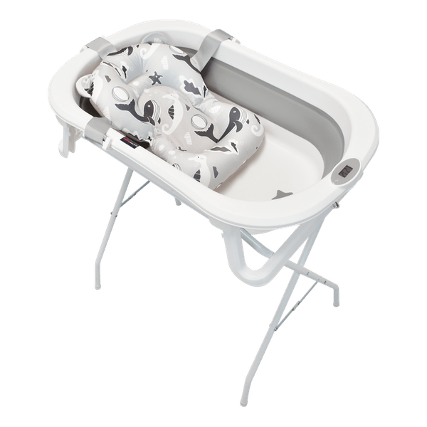 Bañera-Plegable-con-Base-Stand-Gris-Happy-Baby Bañera-Plegable-con-Base-Stand-Gris-Happy-Baby