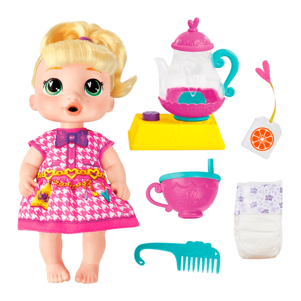 Set-Muñeca-Fiesta-de-Te-Burbujeante-LaLa-GooGoo-28cm-Baby-Alive Set-Muñeca-Fiesta-de-Te-Burbujeante-LaLa-GooGoo-28cm-Baby-Alive