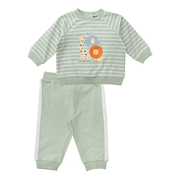 Set-Camiseta-y-Pantalon-Verde-Bebes-Niños-Little-Me-6M