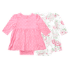 Set-2-Vestidos-Flores-y-Rosado-Bebes-Niñas-Little-Me-3M