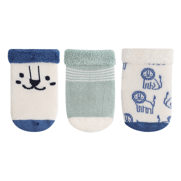 Set-3-Pares-de-Medias-con-Puño-Doblado-Alto-Unisex-Baby-Fresh-12-24M