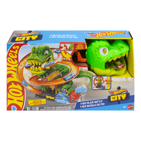 Set-Pista-T-Rex-vs-Estacion-de-Bomberos-Hot-Wheels
