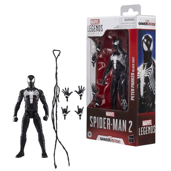 Figura-Legends-Series-Gamerverse-Peter-Parker-Traje-Negro-15cm-Marvel