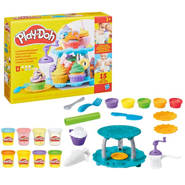 Set-de-Masas-Moldeables-La-Torre-de-Pastelitos-Play-Doh