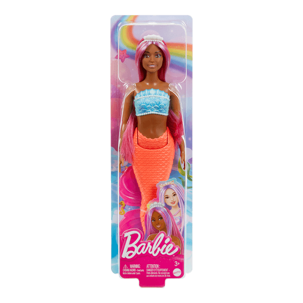 Muñeca-Sirena-Cabello-Rosa-30cm-Barbie Muñeca-Sirena-Cabello-Rosa-30cm-Barbie