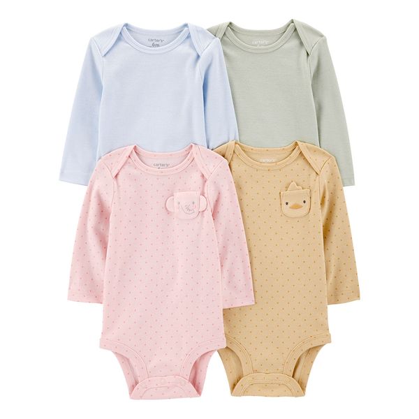 Set-4-Bodies-Manga-Larga-Surtidos-Bebes-Niñas-Carter-s-12M Set-4-Bodies-Manga-Larga-Surtidos-Bebes-Niñas-Carter-s-12M