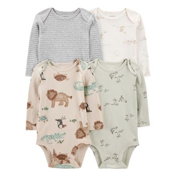 Set-4-Bodies-Manga-Larga-Surtidos-Bebes-Niños-Carter-s-12M
