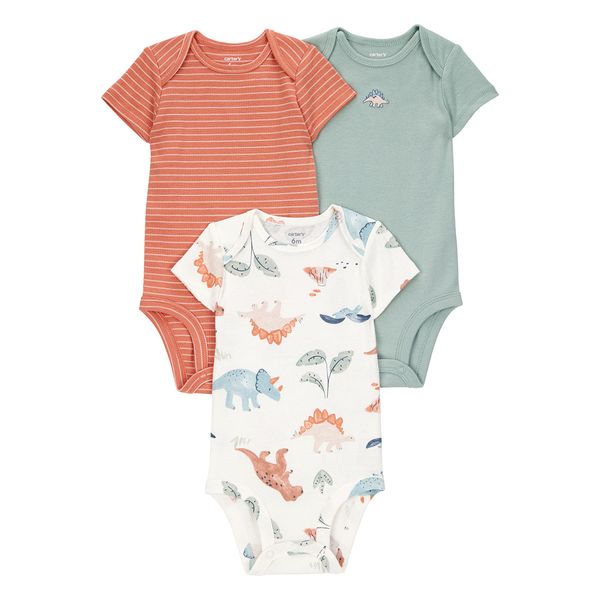Set-3-Bodies-Manga-Corta-Dinos-Bebes-Niños-Carter-s-12M