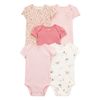 Set-5-Bodies-Manga-Corta-Diseños-Surtidos-Bebes-Niñas-Carter-s-9M
