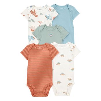 Set-5-Bodies-Manga-Corta-Dinos-Bebes-Niños-Carter-s-12M