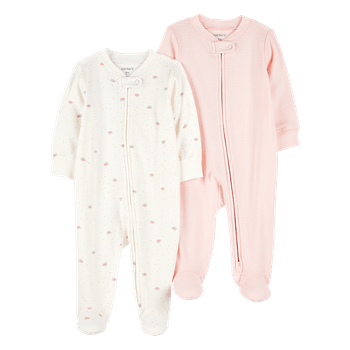 Set-2-Pijamas-Enterizas-Blanco-y-Rosa-Bebes-Niñas-Carter-s-0M