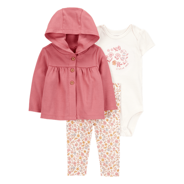 Set-Body-Pantalon-y-Saco-Rosado-Bebes-Niñas-Carter-s-3M Set-Body-Pantalon-y-Saco-Rosado-Bebes-Niñas-Carter-s-3M