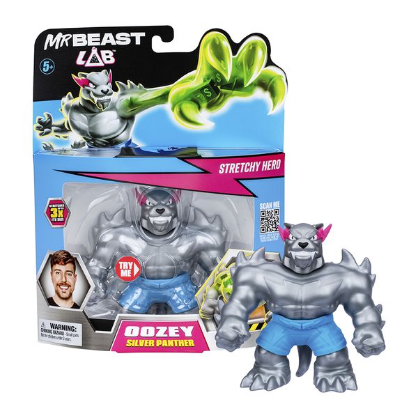 Figura-Heroe-Stretchy-Silver-Panther-Mr-Beast-Lab Figura-Heroe-Stretchy-Silver-Panther-Mr-Beast-Lab