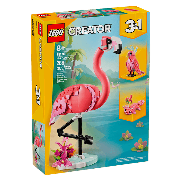Set-Creator-Fauna-Salvaje--Flamenco-Rosa-288-Piezas-LEGO