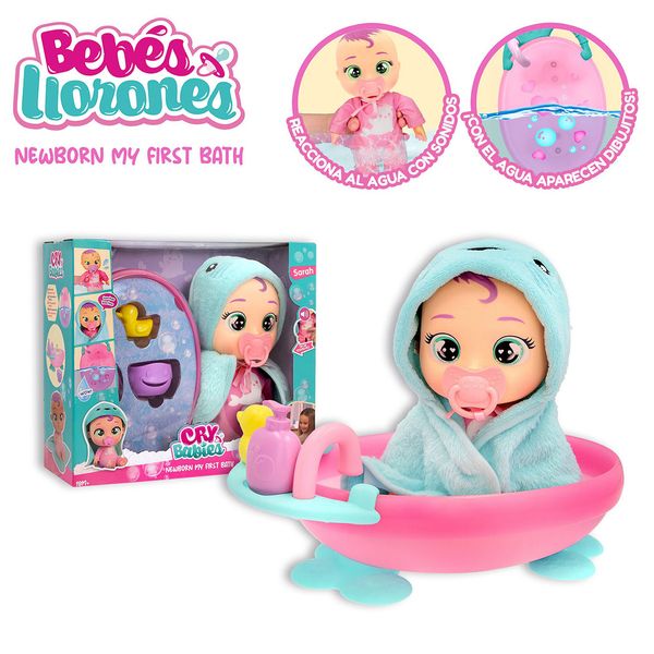 Set-Muñeca-Sarah-Mi-Primer-Baño-Cry-Babies