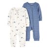 Set-2-Pijamas-Enterizas-Rayas-y-Estampada-Bebes-Niños-Carter-s-3M