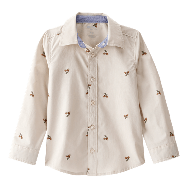 Camisa-Manga-Larga-Flores-Beige-Niños-Oshkosh-4T Camisa-Manga-Larga-Flores-Beige-Niños-Oshkosh-4T