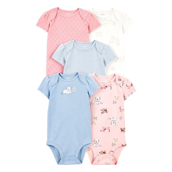 Set-5-Bodies-Manga-Corta-Surtidos-Bebes-Niñas-Carter-s-3M Set-5-Bodies-Manga-Corta-Surtidos-Bebes-Niñas-Carter-s-3M