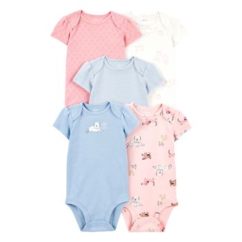 Set-5-Bodies-Manga-Corta-Surtidos-Bebes-Niñas-Carter-s-0M
