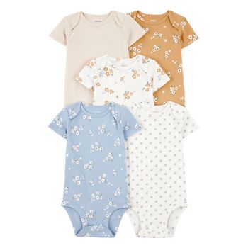 Set-5-Bodies-Manga-Corta-Diseños-Surtidos-Bebes-Niñas-Carter-s-12M
