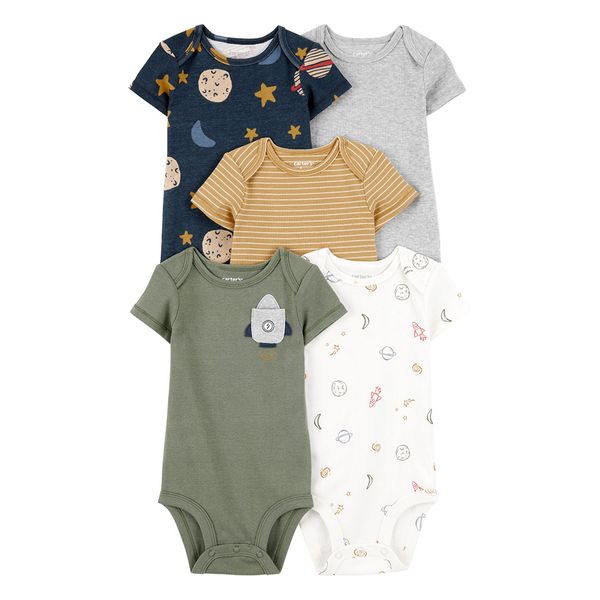 Set-5-Bodies-Manga-Corta-Planetas-Bebes-Niños-Carter-s-12M