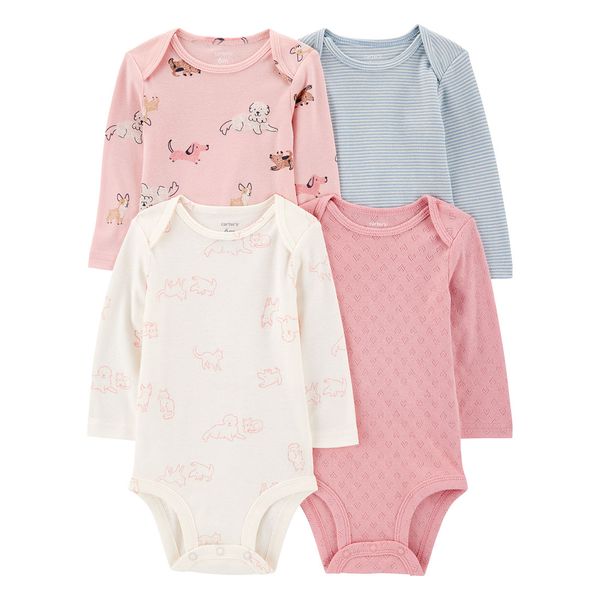 Set-4-Bodies-Manga-Larga-Colores-Surtidos-Bebes-Niñas-Carter-s-6M Set-4-Bodies-Manga-Larga-Colores-Surtidos-Bebes-Niñas-Carter-s-6M