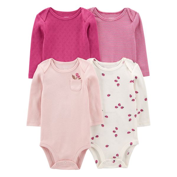 Set-4-Bodies-Manga-Larga-Surtidos-Bebes-Niñas-Carter-s-12M Set-4-Bodies-Manga-Larga-Surtidos-Bebes-Niñas-Carter-s-12M