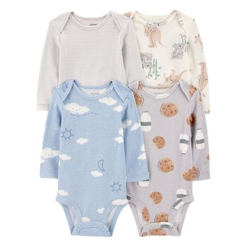 Set-4-Bodies-Manga-Larga-Surtidos-Bebes-Niños-Carter-s-12M