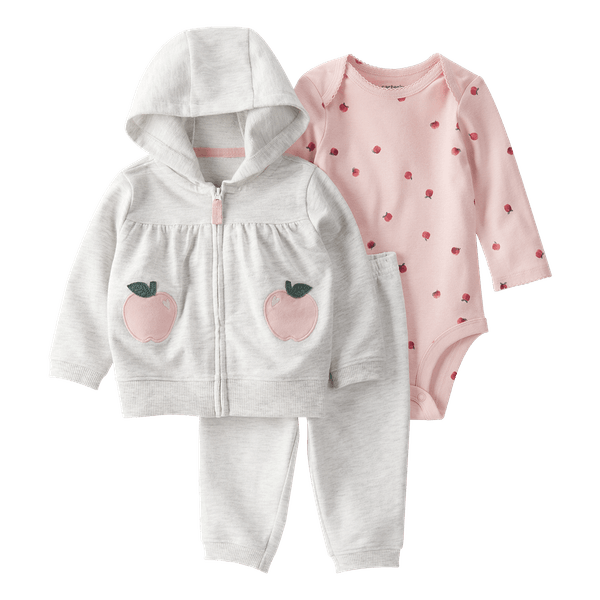 Set-Chaqueta-Body-y-Pantalon-Manzanas-Bebes-Niñas-Carter-s-24M Set-Chaqueta-Body-y-Pantalon-Manzanas-Bebes-Niñas-Carter-s-24M