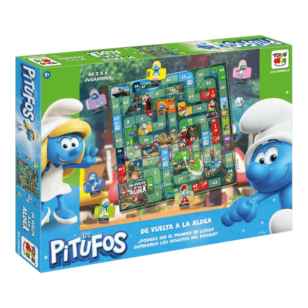 Juego-de-Mesa-De-Vuelta-a-La-Aldea-Pitufos