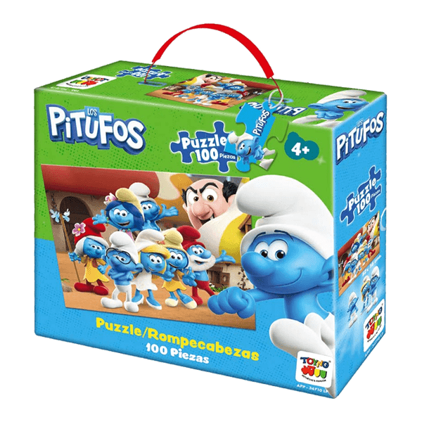 Rompecabezas-100-Piezas-Pitufos