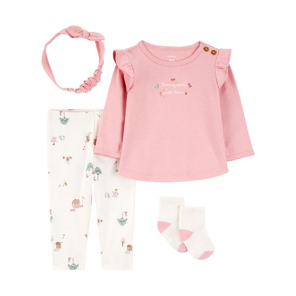 Set-Camiseta-Rosada-Pantalon-y-Balaca-Bebes-Niñas-Carter-s-3M Set-Camiseta-Rosada-Pantalon-y-Balaca-Bebes-Niñas-Carter-s-3M