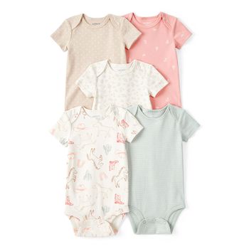 Set-5-Bodies-Manga-Corta-Colores-Surtidos-Bebes-Niñas-Carter-s-18M