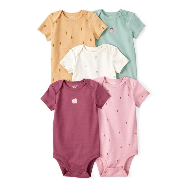 Set-5-Bodies-Manga-Corta-Frutas-Bebes-Niñas-Carter-s-12M Set-5-Bodies-Manga-Corta-Frutas-Bebes-Niñas-Carter-s-12M