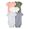 Set-5-Bodies-Manga-Corta-Diseños-Surtidos-Bebes-Niños-Carter-s-12M