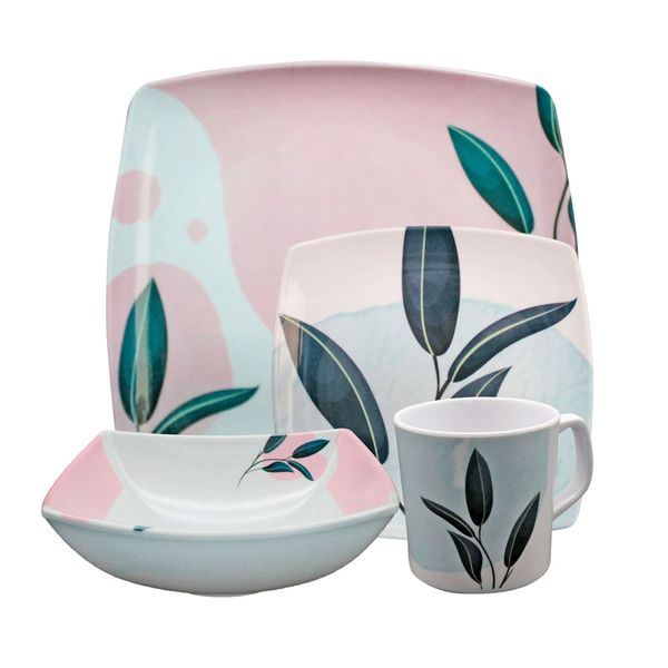 Vajilla-en-Melamina-Aster-Plantae-Sabana